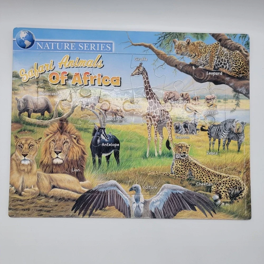Creative Edge Nature Series Puzzles 3 Dinos Africa Coral Reef Discovery Channel